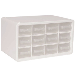 Storage organiser with 12 compartments Off-White in the group Hobby & Creativity / Organize / Storage  at Pen Store (131956)