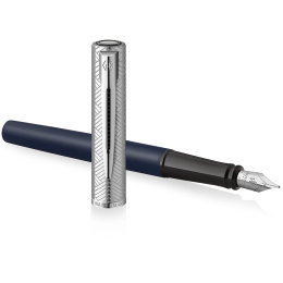 Allure Deluxe Metal & Blue Fountain Pen Fine in the group Pens / Fine Writing / Fountain Pens at Pen Store (132013)