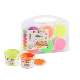 Finger paint Fluo-set 6x100g in the group Kids / Kids' Paint & Crafts / Finger Paint at Pen Store (132083)