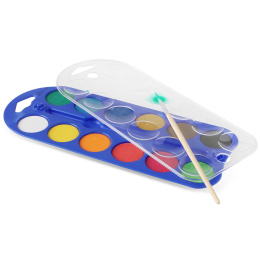 Watercolour tablets 12-set Ø30 + brush in the group Kids / Kids' Paint & Crafts / Kids' Watercolor Paint at Pen Store (132090)