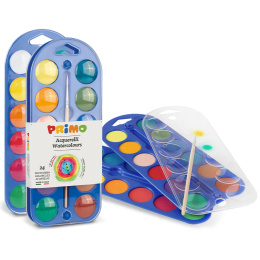 Watercolour tablets 24-set Ø30 + brush in the group Kids / Kids' Paint & Crafts / Kids' Watercolor Paint at Pen Store (132091)