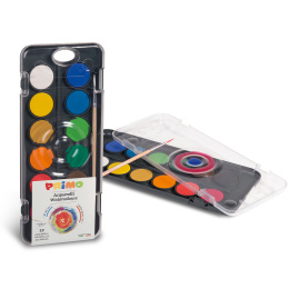 Watercolour tablets 12-set Ø30 + brush in the group Kids / Kids' Paint & Crafts / Kids' Watercolor Paint at Pen Store (132092)