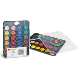 Watercolour tablets 24-set Ø30 + brush in the group Kids / Kids' Paint & Crafts / Kids' Watercolor Paint at Pen Store (132093)