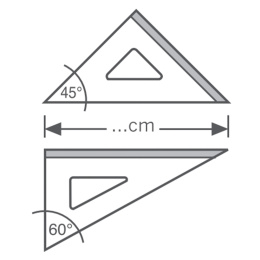 Kit Set square 45°/35 cm + 60°/35 cm in the group Hobby & Creativity / Hobby Accessories / Rulers / Plastic ruler at Pen Store (132118)