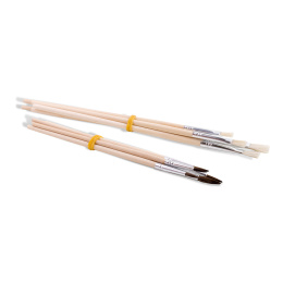Brushes Round/flat tip 10-set Acrylic/Oil in the group Art Supplies / Brushes / Oil Brushes at Pen Store (132188)