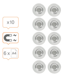 Magnets 32 mm Extra-strong 10-pack Clear in the group Hobby & Creativity / Organize / Home Office at Pen Store (132342)
