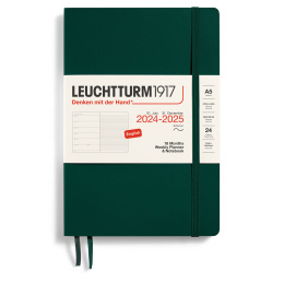 Planner 18M Weekly Planner & Notebook Soft Cover A5 Forest Green in the group Paper & Pads / Planners / 18-Month Planners at Pen Store (132574)