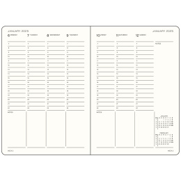 Planner 18M Academic Week Planner Hard Cover A4 Black  in the group Paper & Pads / Planners / 18-Month Planners at Pen Store (132580)