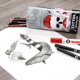 Tattoo Sketching Set 14 pcs in the group Art Supplies / Crayons & Graphite / Graphite & Pencils at Pen Store (132709)