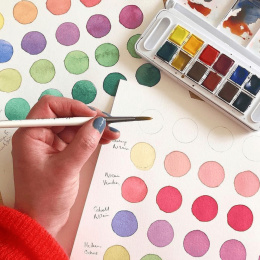 Watercolour Travel set 12  ½ -Half pans  in the group Art Supplies / Artist colours / Watercolour Paint / Watercolour pans at Pen Store (132936)