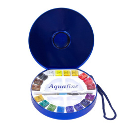 Watercolour Travel set Tin 18  ½ -Half pans  in the group Art Supplies / Artist colours / Watercolour Paint / Watercolour pans at Pen Store (132937)