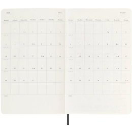 12M Weekly Notebook Horizontal 2025 Softcover Large Black in the group Paper & Pads / Planners / 12-Month Planners at Pen Store (133789)