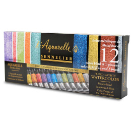 l'Aquarelle Watercolour Iridescent Colours 12x10 ml in the group Art Supplies / Artist colours / Watercolor Paint at Pen Store (133816)