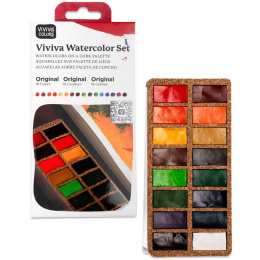 Watercolour Pans Original 16 Colours in the group Art Supplies / Artist colours / Watercolor Paint at Pen Store (133835)