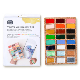 Watercolour Pans DeLuxe 24 Colours in the group Art Supplies / Artist colours / Watercolor Paint at Pen Store (133838)