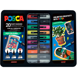 Posca Pop Colours Set of 20 pcs in the group Pens / Artist Pens / Acrylic Markers at Pen Store (133850)