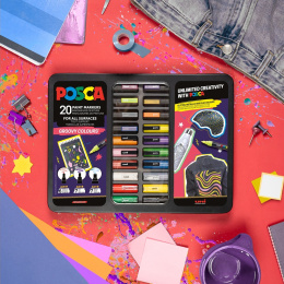 Posca Groovy Colours Set of 20 pcs in the group Pens / Artist Pens / Acrylic Markers at Pen Store (133851)