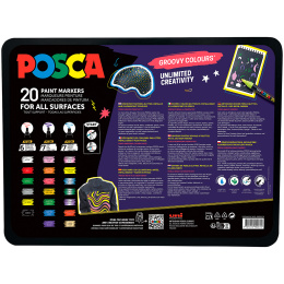 Posca Groovy Colours Set of 20 pcs in the group Pens / Artist Pens / Acrylic Markers at Pen Store (133851)