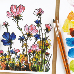 Simply Painting flowers with acrylic paint step-by-step in the group Art Supplies / Artist colours / Acrylic Paint at Pen Store (133865)