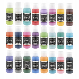 Acrylic set 24 colours (59 ml) + 12 brushes in the group Art Supplies / Artist colours / Acrylic Paint at Pen Store (134423)