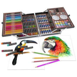 Paint box Mixed media 145-set Metal box in the group Art Supplies / Art Sets / Beginner sets at Pen Store (134424)