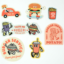 Sticker pack Burgers in the group Hobby & Creativity / Create / Stickers at Pen Store (134457)