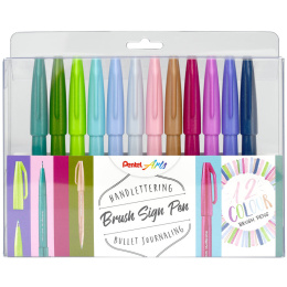 Brush Sign Pen 12-set Pastel in the group Pens / Artist Pens / Felt Tip Pens at Pen Store (134577)