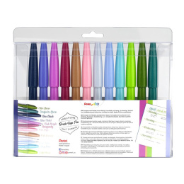 Brush Sign Pen 12-set Pastel in the group Pens / Artist Pens / Felt Tip Pens at Pen Store (134577)