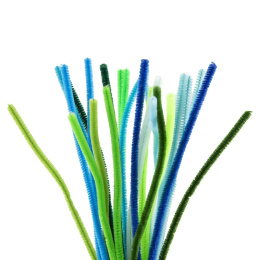 Chenille 30 cm 25-pack Blue-green colour mix in the group Hobby & Creativity / Create / Chenille at Pen Store (134698)