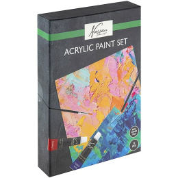 Acrylic Paint Art Kit with Block in the group Art Supplies / Art Sets / Beginner sets at Pen Store (134902)