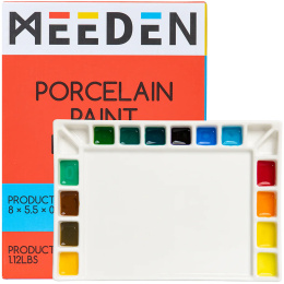 Rectangular porcelain palette 14x20 cm in the group Art Supplies / Studio / Palettes at Pen Store (135009)