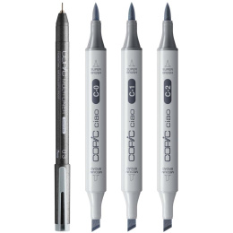 Ciao Shade Set Light Cool Gray Pack of 4 in the group Pens / Artist Pens / Illustration Markers at Pen Store (135147)