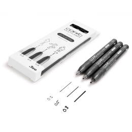 Multiliner Classic Set of 3 Black Medium in the group Pens / Writing / Fineliners at Pen Store (135149)