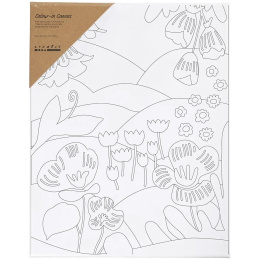Canvas with print 24x30cm 360g Floral landscape in the group Kids / Kids' Paint & Crafts / Kids' painting accessories at Pen Store (135415)