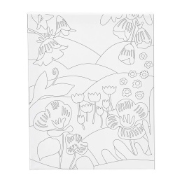 Canvas with print 24x30cm 360g Floral landscape in the group Kids / Kids' Paint & Crafts / Kids' painting accessories at Pen Store (135415)