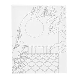 Canvas with print 24x30cm 360g Sunny patio in the group Art Supplies / Studio / Artist Canvas / Acrylic canvas at Pen Store (135418)