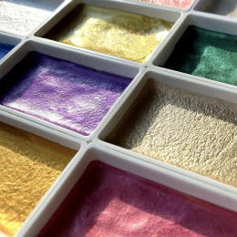 Gansai Tambi Aquarelle 24-set Metallic in the group Art Supplies / Artist colours / Watercolour Paint / Watercolour pans at Pen Store (135536)
