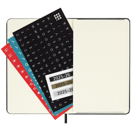 Planner 18M Weekly Hard Cover Horisontell Pocket Black in the group Paper & Pads / Planners / 18-Month Planners at Pen Store (135593)