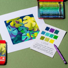 Neocolor II Aquarelle 50 Years Lush 10-set in the group Art Supplies / Artist colours / Pastels / Wax pastels at Pen Store (135628)