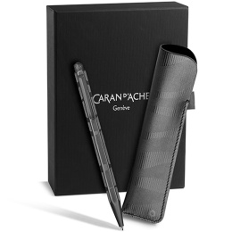 Ecridor Black Lines Set Ballpoint Pen and Leather Case in the group Pens / Fine Writing / Ballpoint Pens at Pen Store (135641)