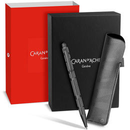 Ecridor Black Lines Set Ballpoint Pen and Leather Case in the group Pens / Fine Writing / Ballpoint Pens at Pen Store (135641)