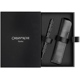 Ecridor Black Lines Set Ballpoint Pen and Leather Case in the group Pens / Fine Writing / Ballpoint Pens at Pen Store (135641)