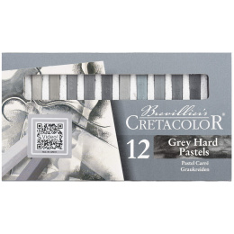 Pastel Chalks Hard Greyscale 12-set in the group Art Supplies / Crayons & Graphite / Pastel Crayons at Pen Store (135650)