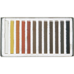 Pastel Chalks Hard Brown/Red 12-set in the group Art Supplies / Crayons & Graphite / Pastel Crayons at Pen Store (135651)