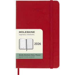Planner 12M Weekly Notebook 2026 Hardcover Pocket Red in the group Paper & Pads / Planners / 12-Month Planners at Pen Store (136123)