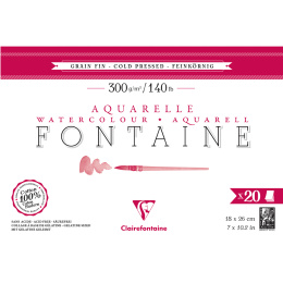 Fontaine Watercolor block CP 18x26 cm 300g in the group Paper & Pads / Artist Pads & Paper / Watercolour Pads at Pen Store (136140)