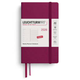 Planner Weekly Planner & Notebook 2026 A6 Port Red in the group Paper & Pads / Planners / 12-Month Planners at Pen Store (136232) Planner Weekly Planner & Notebook 2026 A6 Port Red in the group Paper & Pads / Planners / 12-Month Planners at Pen Store (136232)