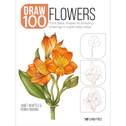 Draw 100: Flowers in the group Hobby & Creativity / Books / Inspirational Books at Pen Store (136315)