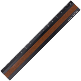 Ruler Aluminium/Leather 15 cm Black/Camel in the group Hobby & Creativity / Hobby Accessories / Rulers at Pen Store (136443)