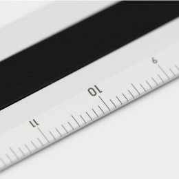 Ruler Aluminium/Leather 15 cm Silver/Black in the group Hobby & Creativity / Hobby Accessories / Rulers at Pen Store (136444)